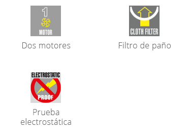Características del equipo Windy 150 IE (Inyección Extracción)